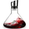 PORFOYO Decanter Per Vino Rosso,1500ML Decanter Per Vino Con Aeratore,Caraffa Vino Con Aeratore,Decantatore Con Aeratore E Filtro Per I Suoceri E Gli Aanti Del Vino,Vino Rosso,Servizio Antigoccia