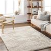 Livabliss Tappeto Shaggy Tuzla Ampio Tappeto Salotto Moderno, Sala da Pranzo, Morbido Tappeti Shaggy per Camera da Letto, Motivo Astratto Peloso, leggera da Pulire, 160x220cm Beige e Bianco