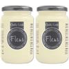 FLEUR DESIGNER'S PAINT | Pittura ad Acqua, Effetto Gesso Naturale, Extra Opaca, Fleur Chalky F37, Colore Banana Cream, Made in Italy, Formato da 330 ml (Confezione da 2)