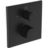 Ideal Standard Ceratherm C100 Termostato per vasca da incasso, rubinetto per vasca con blocco della temperatura a 40°C, termostato per vasca da bagno - Nero Opaco