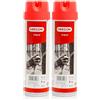 Oregon Vernice Spray per Marcatura Forestale Non Permanente, Asciugatura Rapida, Dura fino a 2 anni, 500 ml - Rosso Fluorescente (Confezione da 2)