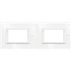 BTicino HA4803HD Axolute Placca Rettangolare, 3 Moduli, Bianco (Confezione da 2)
