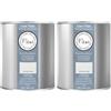 FLEUR DESIGNER'S PAINT | Pittura a Calce Antibatterica, Traspirante e Sanificante, Colore Snow White, a Base di Puro Grassello di Calce, Effetto Naturale, Made in Italy, 0,75 litri (Confezione da 2)