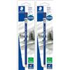 STAEDTLER 526 61BK-C Mars Rasor - Matita per cancellare (con spazzola, senza ftalati e lattice, carta blister con una penna) (Confezione da 2)