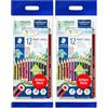 STAEDTLER 185 SET2 Noris Colour matite colorate + matita Tradition HB e gomma Mars (confezione da 24)