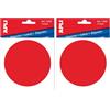 APLI 11909 - Etichetta adesiva 11909 vinile rosso segnaletica per vetri, diametro 114 mm, blister da 1 unità (Confezione da 2)