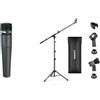 Shure SM57 Microfono strumento cardioide dinamico con supporto per shock pneumatico & CAHAYA Asta a Giraffa per Microfono con 2 Diversi Clip Supporto per Microfono Treppiede