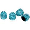 Anevous 4 pezzi tappi per valvole auto, tappi universali per valvole auto, tappi per valvole con strass glitterati, tappi antipolvere per pneumatici, decorazioni per accessori auto per una pressione