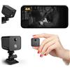 Bextgoo Mini Telecamera WiFi Interno, 4K Videocamera Sorveglianza, Telecamera Spia con Visione Notturna, Basso Consumo e Lunga Durata 50 Giorni, Prova Cloud 30+ Memoria Locale