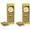 Venchi - Snack ChocoBiscuit, Doppia Cialda di Biscotto Ricoperta da Gianduia al Pistacchio, 35 Gr, Senza Glutine, Senza Coloranti e Conservanti, Idea Merenda (Confezione da 2)