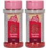 FunCakes Sprinkle Medley red: Decorazioni di Zucchero, Sapore Delizioso, Ottime per Decorare Torte, Cupcake e Biscotti, Sprinkle Mix. 70g (Confezione da 2)