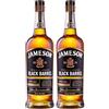 Jameson Irish Whiskey Black Barrel, Blended Whisky Irlandese di malto e cereali, Fino a 12 anni di invecchiamento in botti ex-bourbon e sherry, vol 40%, 70CL (Confezione da 2)