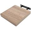 Etrexonline Mensole da Muro Colore Rovere Invecchiato 25x25x4cm, Mensole da Parete in Legno con Fissaggio Invisibile