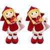 Teorema Giocattoli Teorema - Bambola di Pezza Carlotta delle Fiabe, Bambola Stoffa, Giocattolo per bambini, Altezza 30cm (Confezione da 2)