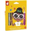 Janod - 9 tubetti di colla glitterata per bambini - Alta densità di glitter - Colori assortiti tra cui oro e argento - Ideale per hobby creativi,disegno,attività manuali - A partire da 3 anni - J07418