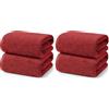 Ruggeri - Set 2 Teli Doccia e Bagno 70x140 cm - 100% Puro Cotone Extra Morbido - Collezione Asciugamani - Let's Color! (Rosso) (Confezione da 2)