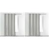 Douceur d'Intérieur douceur d 'intérieur tenda a occhielli 140 x 260 cm microfibra unita, Poliestere, Grigio, 260 x 140 cm (Confezione da 2)