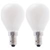 Velamp lampadina LED a filamento diffusore Opal - Forma a Sfera (P45) - Attacco a vite piccolo (E14) - Potenza 4W Equivalenti 40W - Luminosità 470lm - Temperatura colore 3000K (luce calda)