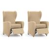 Eysa Italia Ulises Copripoltrona Elastico Relax, Beige, 60 X 90 cm (Confezione da 2)