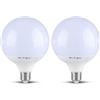 V-TAC Lampadina LED Globo con Chip Samsung attacco E27 18W, Bianco Freddo (Confezione da 2)