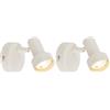Briloner - Applique da parete interno, orientabile, attacco GU10, max 9 W, applique camera da letto, interno, lampada, cucina, 8 x 10,5 cm, bianco antico (Confezione da 2)