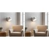 B·LED BARCELONA LED Applique da Parete LED Orientabile KOP 6W Bianco | Lampada da Lettura Moderna Stile Nordico | Faretto Minimal per Testiera Letto, Corridoio o Ingresso | Luce Calda 2700K Rotante (Confezione da 2)
