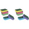 York Spugne per Piatti Classiche Set da 10 Pezzi Spugne Abrasive Doppia Azione con Fibra Verde Robuste per Pentole Piatti e Pulizia Quotidiana Cucina e Bagno Multicolore Formato Convenienza