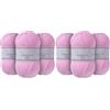 Utopia Crafts DK Double Knitting Yarn 3x 100g (Baby Pink) (Confezione da 2)