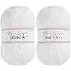 Utopia Crafts Big Boss 400g Knitting & Crochet Yarn 1200m (Soft White) (Confezione da 2)