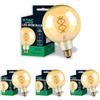 V-TAC Lampadina LED Filamento Vintage Ambrato - Globe G125 - E27-5W - 300 Lumen - Lampadine Vintage Retrò - Massima Efficienza e Risparmio Energetico - 1800K Bianca Calda (Confezione da 4)