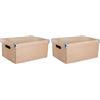 Rayher 67258000 pappm. Scatola portaoggetti, FSC REC. 100%, 30 x 22 x 14 cm, zum zusammenfalten (Confezione da 2)