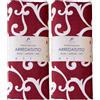 Jenny Sesal - ARREDATUTTO telo copritutto Gran Foulard (Singolo, Giglio Rosso) (Confezione da 2)