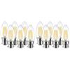 LVWIT Lampadina Filamento LED B22, Forma Candela C35, 4W equivalenti a 40W, 470Lm, Luce Bianca Calda 2700K, Mini Globo, Consumo Basso, Risparmio Energetico, Non dimmerabile - Pacco da 12 Pezzi