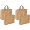 IPEA 2x Borsa in Juta Naturale per Shopping, Spesa e Tempo Libero - 2 Pezzi - Shopper in Vera Iuta - Tote Bag per Sera, Mare, Spiaggia, Uscite - Design Retrò ed Elegante - Manici in Juta - 43 x 34 cm