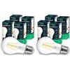 V-TAC 4x Lampadina LED Filamento attacco E27 - [Alta Efficienza 6W ] - A60-600 Lumen - (Equivalenti a 45W) - Lampadine a Risparmio Energetico - 4000K Luce Bianca Naturale (Confezione da 2)