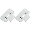 Gardinia Clip da soffitto per binari per Tende a 3 Vie Atlanta, Montaggio a soffitto, 2 Pezzi, Plastica, 5,6 x 4 cm, Bianco (Confezione da 2)