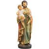 DRW Figura San Jose con bambino in resina dipinta a mano 5x5x13 cm
