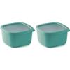 Snips, Aroma Box Contenitore Alimenti 1.5L Salva Freschezza, Impilabile, Microonde e Lavastoviglie, Box per Alimenti 17.5x17.5x10 cm, Azzurro, Made in Italy (Confezione da 2)