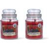 Magic Lights Candela Profumata Grande 510g - Frutti di Bosco Rossi Dolci e Freschi - Profumo Intenso per Casa - Stoppino in Legno - 90 Ore - Made in Italy (Confezione da 2)