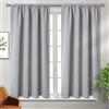 BGment Light Grey Blackout Curtains 45 Inches Length for Bedroom - Short Thermal Insulated Drapes with Rod Pocket Room Darkening for Living Room Window Privacy, 42 x 45 Inch, 2 Panels