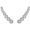 Ever Faith® - Orecchini rampicanti con gancio in argento sterling 925, 1 coppia e argento, colore: Clear, cod. N07222-1
