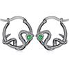 PARYFO Orecchini a forma di serpente in argento Sterling 925 con zirconi verdi gotici, regalo per uomini e donne