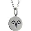 FashionJunkie4Life Argento sterling piccolo Aries Zodiac oroscopo ciondolo per collana, 45,7 cm