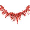 Sanna Gioielli Collana in vero corallo rosso del Mediterraneo (Corallo Sardo) lavorazione Frangia con fermezza in argento 925
