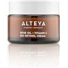 Alteya Crema viso idratazione Rosa Luminosa di Alteya Organics da 50 ml - Con certificazione biologica NaTrue, pura e naturale al 100% - Idratazione leggera per tutti i tipi di pelle