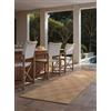 Ted Baker Dorothy - Tappeto in tessuto piatto, facile da pulire, per soggiorno, terrazza, sala da pranzo, balcone, colore bianco, 80 x 200 cm