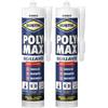 Bostik Poly Max sigillante bianco - sigillante universale permanentemente elastico e verniciabile, non ritira e resiste alle muffe (Confezione da 2)