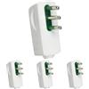 Vimar RI.00206B Spina Piatta a Squadra SICURY 2P+T 10 A 250 V, Standard Italiano Tipo SPA11, Uscita Cavo 90°, Bianco. Assicurarsi della estraibilità (Confezione da 4)
