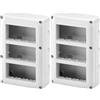 GEWISS - GW27024 Contenitore per Apparecchi System, Verticale Protetto, 12 Posti, Modulo 4X3, Grigio Ral 7035, IP40 (Confezione da 2)