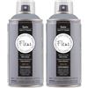 FLEUR DESIGNER'S PAINT | Vernice Spray ad Alta Resistenza e Base Solvente, Fleur Vernice Spray V02, Satinata UV, Formato 300 ml (Confezione da 2)